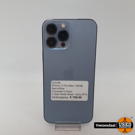 iPhone 13 Pro Max 128GB Sierra Blue in Goede Staat - Accu 88%