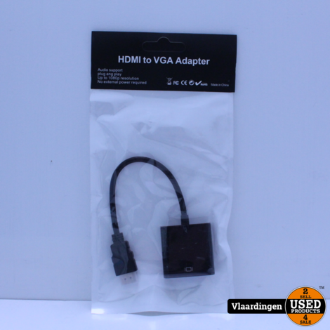 HDMI naar VGA Adapter Kabel 1080P Full HD - HDMI to VGA - Male naar Female 1080P- Nieuw -