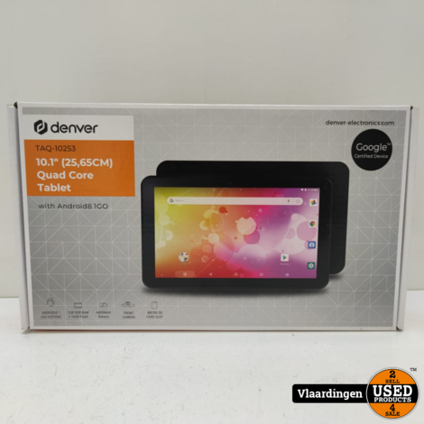 Denver TAQ-10253 10.1 Inch Quad Core Tablet met 16GB - Zwart - In Doos -