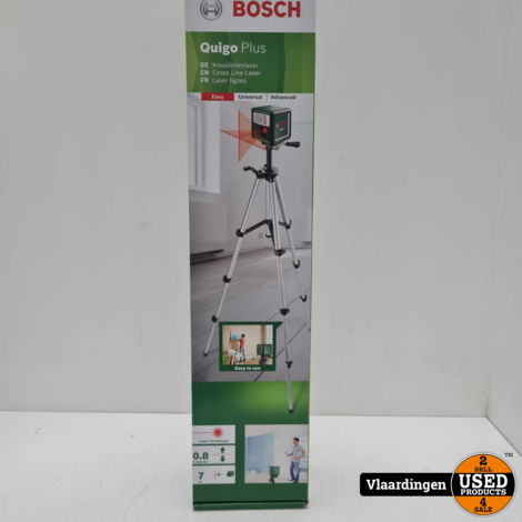 Bosch Groen Quigo Plus | Kruislijnlaser | incl. statief - Nieuw in Doos -