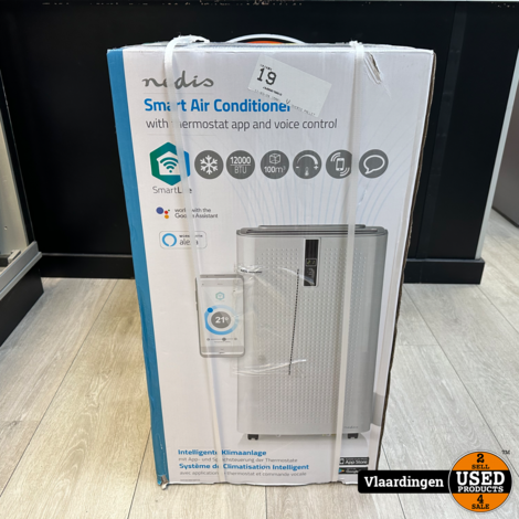 Nedis Mobiele Airconditioner 12000 BTU - 100 m³- 3 Snelheden Afstandsbediening