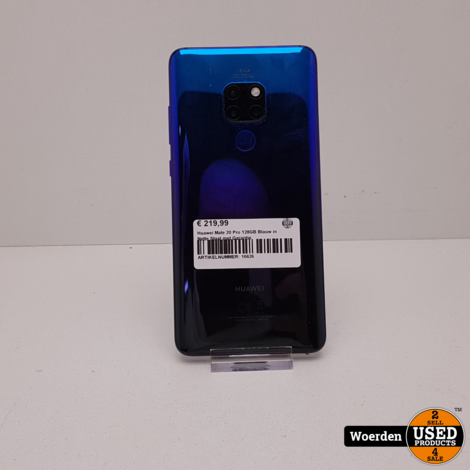 Huawei Mate 20 128GB Blauw in Nette Staat met Garantie