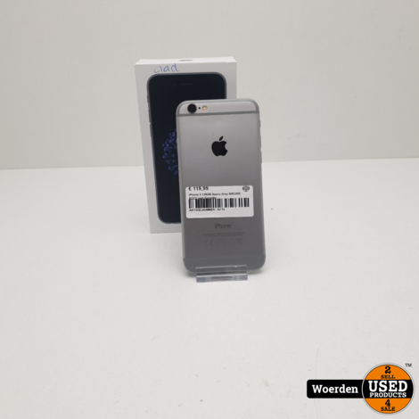 iPhone 6 128GB Space Gray NIEUWE ACCU met Garantie
