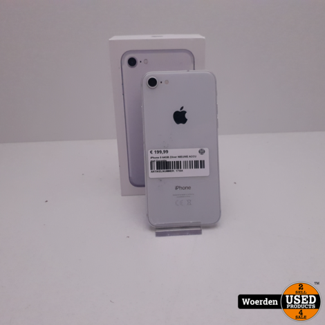 iPhone 8 64GB Zilver NIEUWE ACCU met Garantie