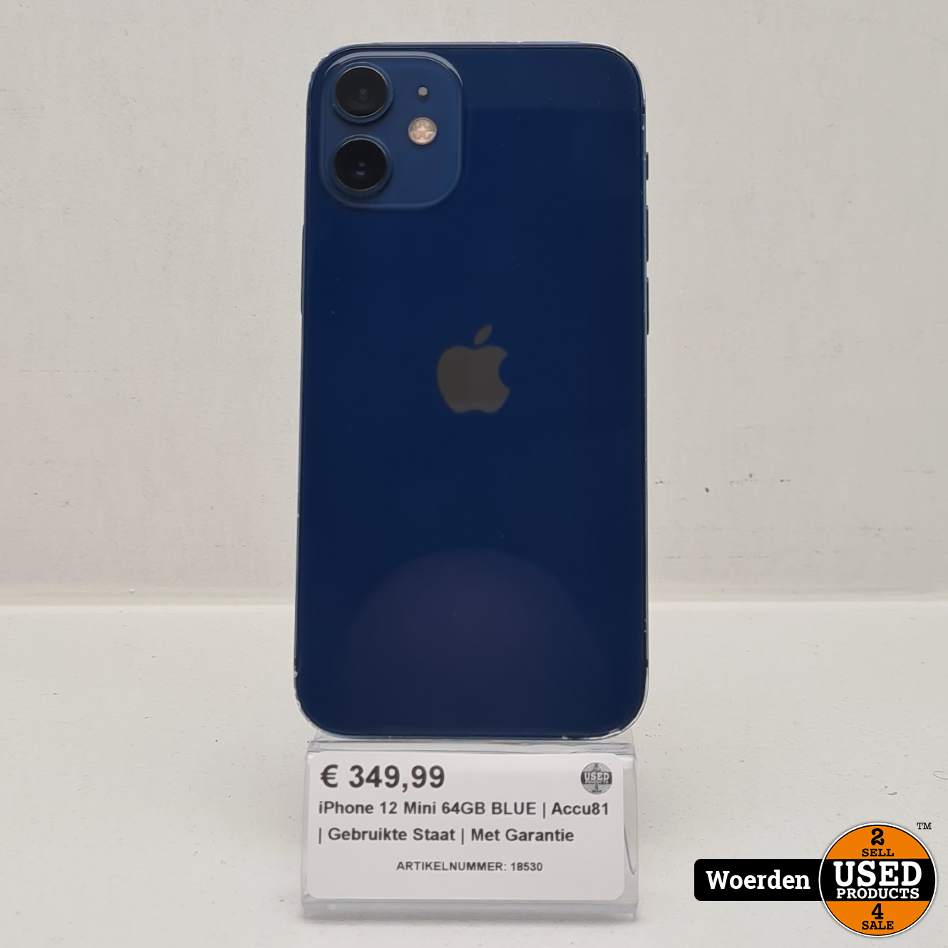 cowboy gevangenis slogan Apple iPhone 12 Mini 64GB BLUE | Accu81 | Gebruikte Staat | Met Garantie -  Used Products Woerden