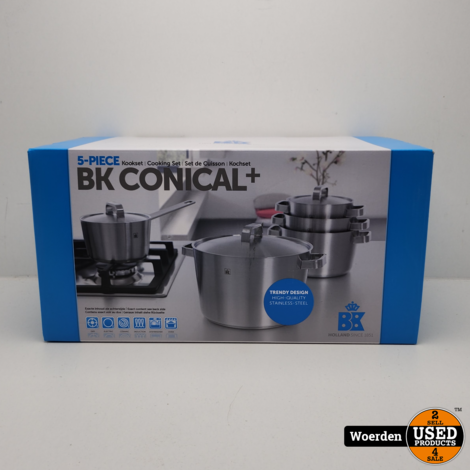 BK Conical+ Kookpannenset | 5 Delig | RVS | Inductie | Nieuw in doos
