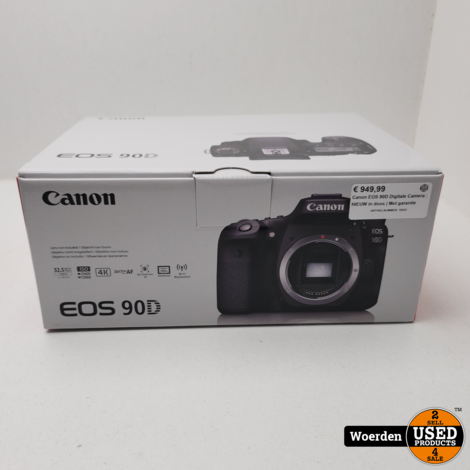 Canon EOS 90D Digitale Camera | NIEUW in doos | Met garantie