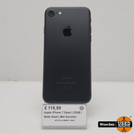 Apple iPhone 7 Zwart | 32GB | Nette Staat | Met Garantie