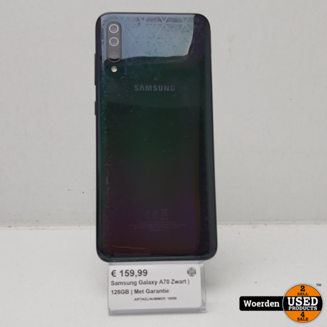 Samsung Galaxy A70 Zwart | 128GB | Met Garantie