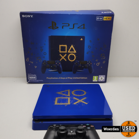 Playstation 4 Slim 500GB | Met Controller | Days of Play Edition | Met garantie