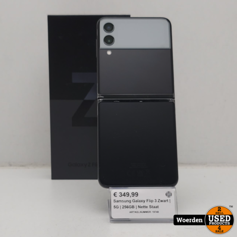 Samsung Galaxy Flip 3 Zwart | 5G | 256GB | Nette Staat