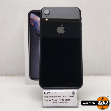 Apple iPhone XR Zwart | 64GB | Nieuwe Accu | Nette Staat