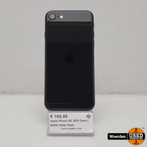 Apple iPhone SE 2020 Zwart | 64GB | Accu 83 | Nette Staat