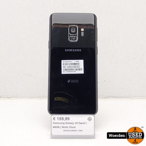 Samsung Galaxy s9 Zwart | 64GB | Nette Staat