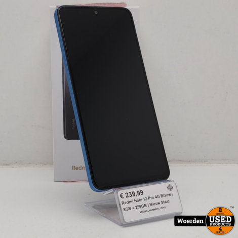 Redmi Note 12 Pro 4G Blauw | 8GB + 256GB | Nieuw Staat