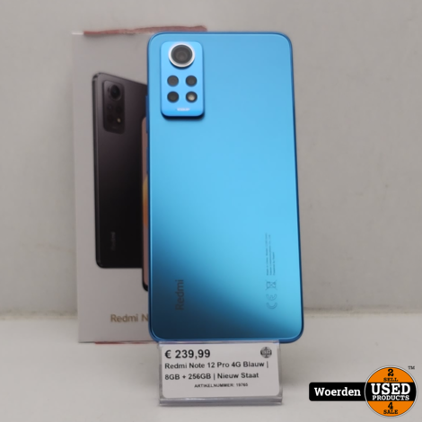 Redmi Note 12 Pro 4G Blauw | 8GB + 256GB | Nieuw Staat