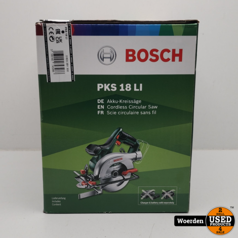 Bosch cirkelzaag PKS18 LI 18 volt (zonder accu) | NIEUW