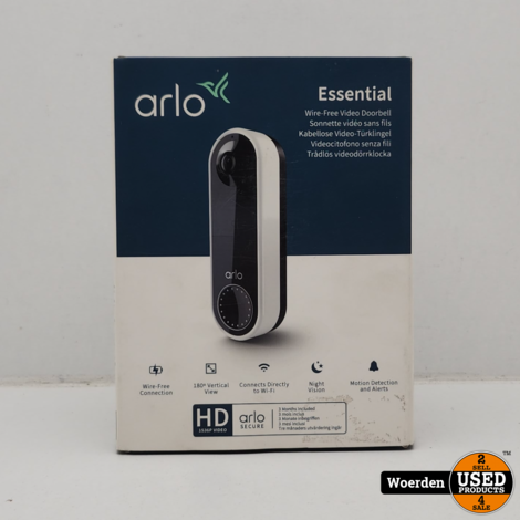 Arlo Essential draadloze Video Deurbel | Full HD (1080p) | 130 Graden