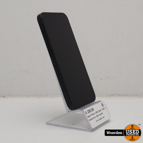 Apple iPhone 12 Mini Zwart | 64GB | Nieuwe Accu | Met Garantie