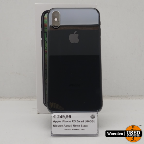 Apple iPhone XS Zwart | 64GB | Nieuwe Accu | Nette Staat