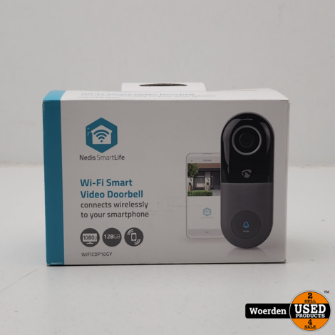 SmartLife Videodeurbel Wi-Fi | Transformator | Full HD 1080p | Cloud Opslag (optioneel) / microSD (niet inbegrepen) | IP54 | Met bewegingssensor | Nachtzicht | Grijs / Zwart