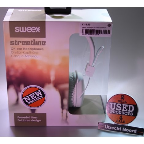 Sweex Streetline On-Ear Koptelefoon Wit | Nieuw in Doos