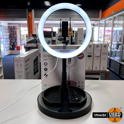 USAMS-ZB120 Verstelbare Selfie Ring Licht Zwart/Wit Nieuw