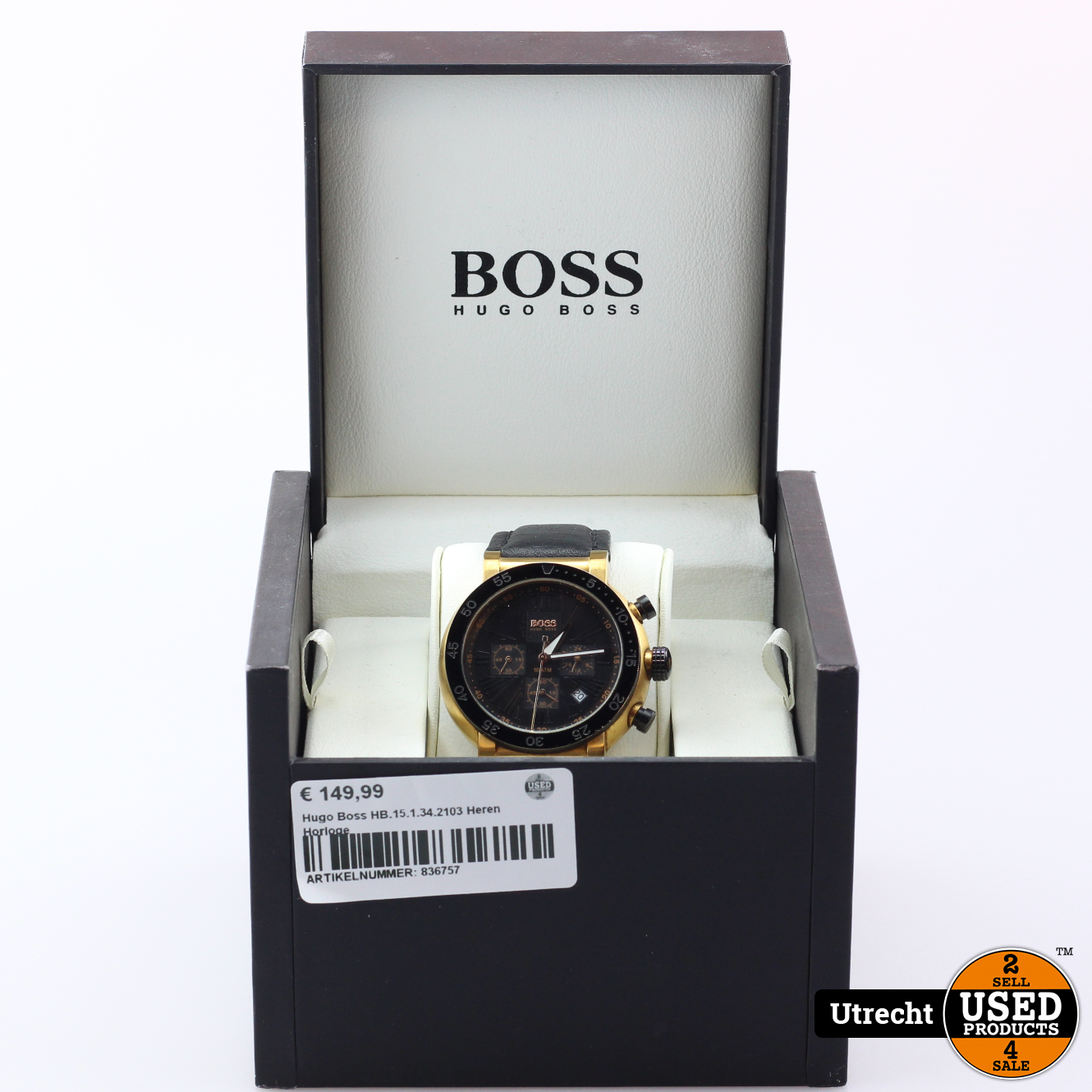 Coördineren BES driehoek Hugo Boss HB.15.1.34.2103 Heren Horloge - Used Products Utrecht
