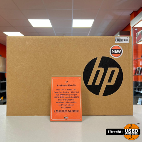 HP ProBook 450 G9 i5-1235U/8GB/256GB SSD Win 10 Pro HP Garantie