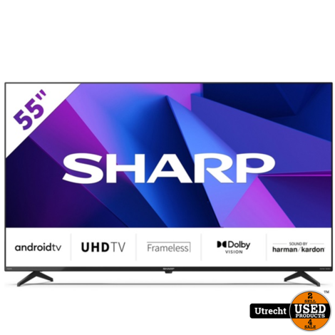 SHARP 55FN4EA 55 Inch 2022 4K Ultra HD Android Smart Led TV Nieuw