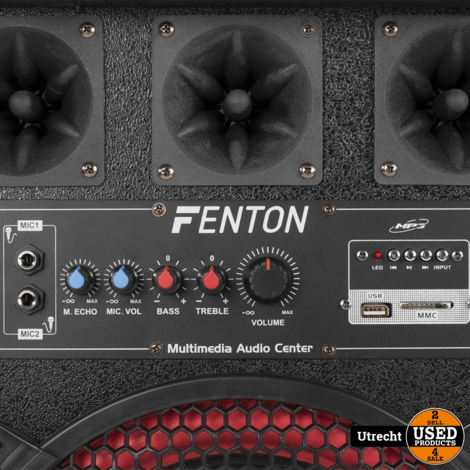 Fenton SPB-12 Actieve Speakerset 12 Inch 2X400W Bluetooth Speaker Nieuw