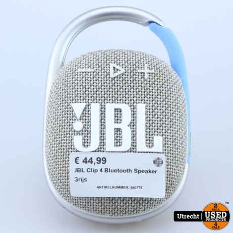 JBL Clip 4 Bluetooth Speaker Grijs