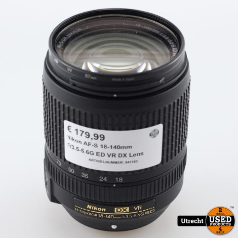 Nikon AF-S 18-140mm F/3.5-5.6G ED VR DX Lens - Used Products Utrecht