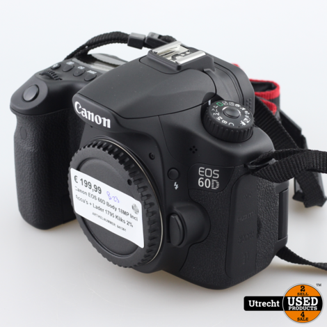 Canon EOS 60D Body 18MP Incl Accu's + Lader 1795 Kliks 2%