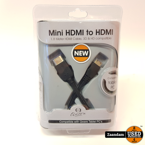 Qware Mini HDMI to HDMI | Nieuw in doos