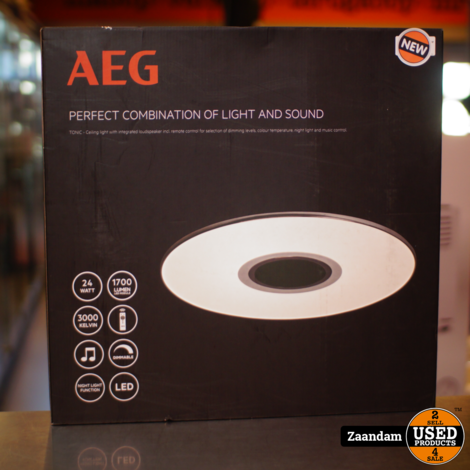 AEG Dimbare LED Plafondlamp met Speaker | Incl. afstandsbediening | Nieuw