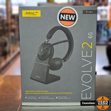 Jabra Evolve 2 65 MS Stereo Headset | USB A | Nieuw