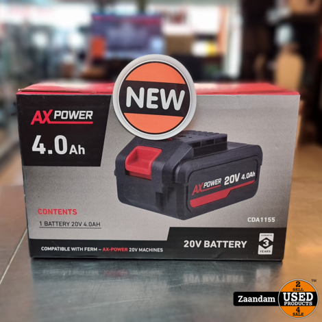 AX Power 20V 4.0AH Accu | CDA1155 | Nieuw, in seal