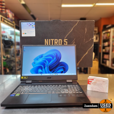 Dell Nitro 5 N22C1 AN515-58-56BL Laptop | i5-12th 16GB 1TB SSD 512GB SSD RTX3060 | Nette staat in doos