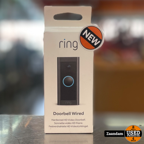 Ring Doorbell WiFi wired | Ring Bekabelde WiFi Deurbel | Nieuw, in seal