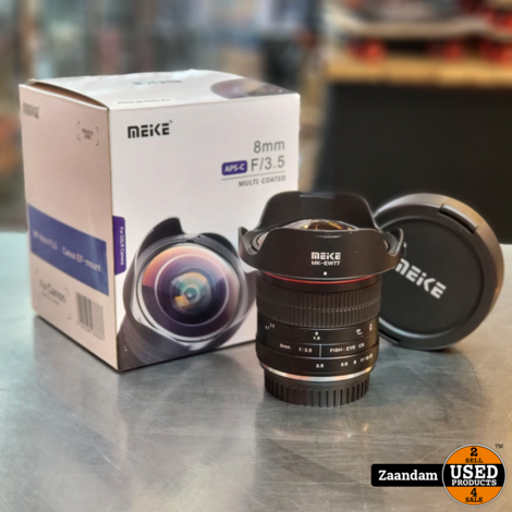 Meike 8MM F3.5 Fish Eye Objectief | Canon | Zo Goed Als Nieuw in doos