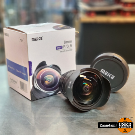 Meike 8MM F3.5 Fish Eye Objectief | Canon | Zo Goed Als Nieuw in doos