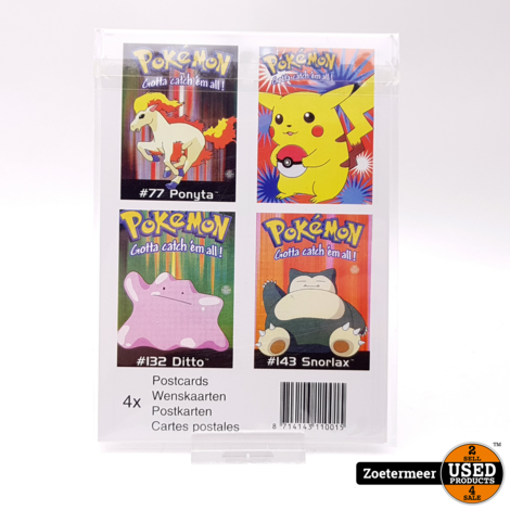 Pokémon originele verzamelkaarten (Pikachu, Hypno, Golem, Cubone)