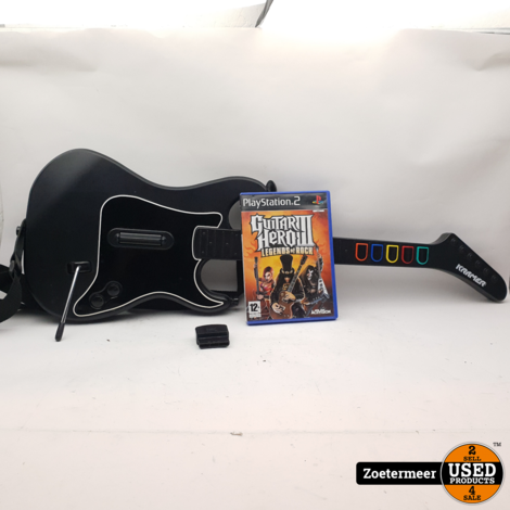 Guitar hero gitaar + adapter + guitar hero 3  PS2