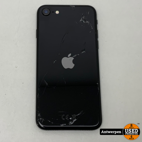 iPhone SE 2020 64GB Zwart | Gebarste Achterkant | Met garantie