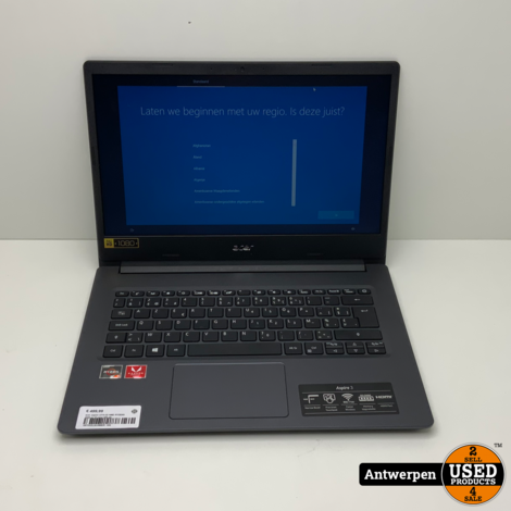 Acer Aspire A314-22 laptop | AMD RYZEN 5 3500U 500GB 12GB RAM | Met garantie