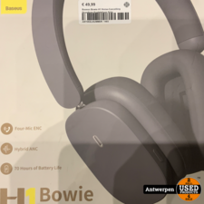 Baseus Bowie H1 Noise-Cancelling Draadloze Koptelefoon Grijs