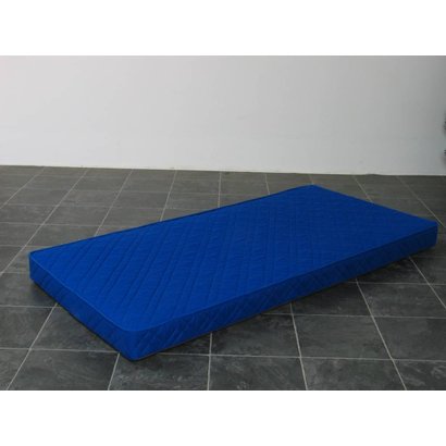 Schuimmatras met tijk blauw