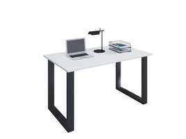 Lona Bureau 140x80 cm U-frame wit/zwart.