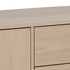 Assor dressoir met 2 deuren en 3 laden, wit geolied eiken decor.